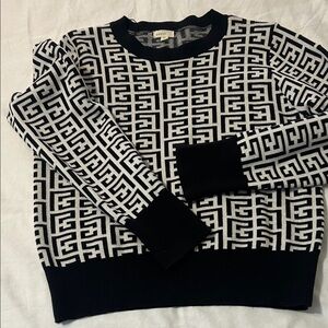 Debut Monochrome Geometric Sweater